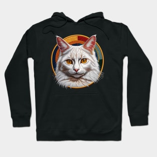 Striking Turkish Angora Embroidered Patch Hoodie